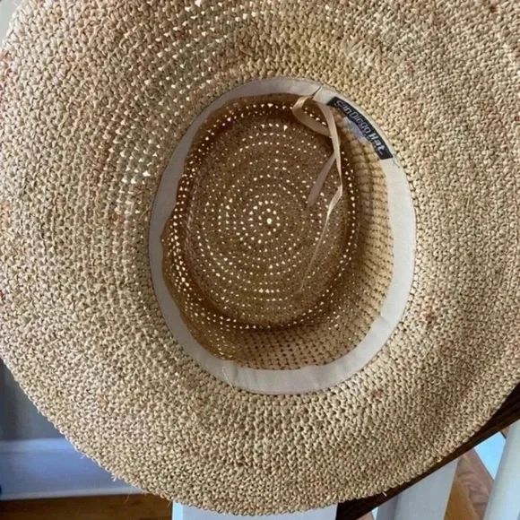 NWT Anthropologie  Sandiego Hat Company  Tan Raffia Boater Hat - Picture 4 of 5